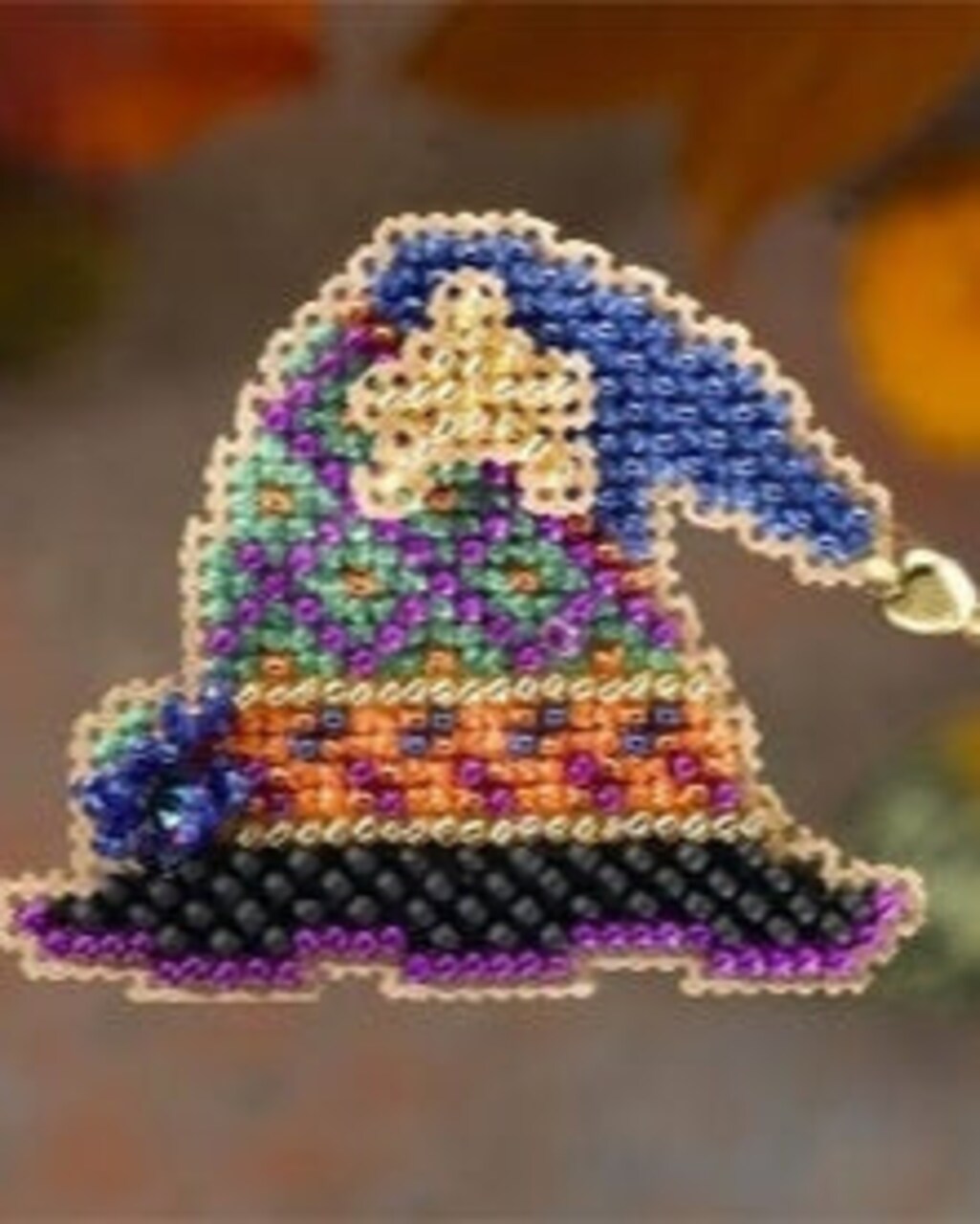 DIY Mill Hill Wandas Hat Halloween Witch Counted Cross Stitch Magnet Kit